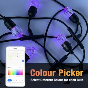 15m Smart Festoon String Lights with 15 LED Bulbs