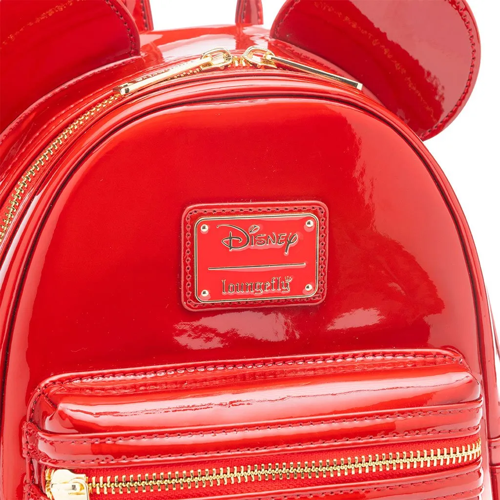 707 Street Exclusive - Loungefly Disney Mickey Mouse Holographic Series Mini Backpack - Ruby