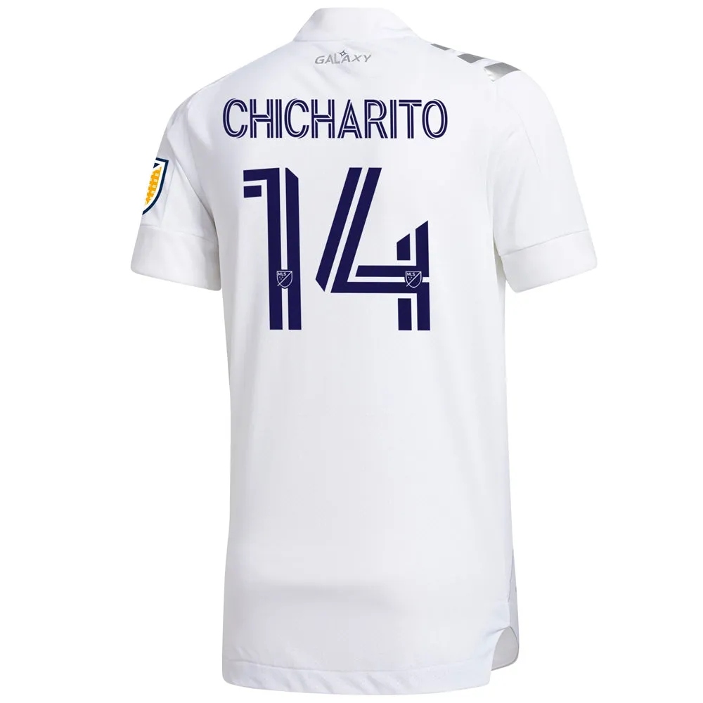 adidas Men's LA Galaxy 2020 Authentic Home Jersey White/Grey