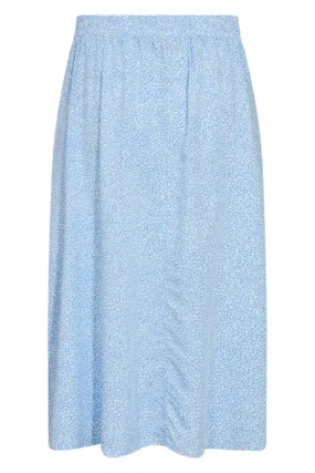 Adney Skirt | Vista Blue w. Brilliant White | Nederdel fra Freequent