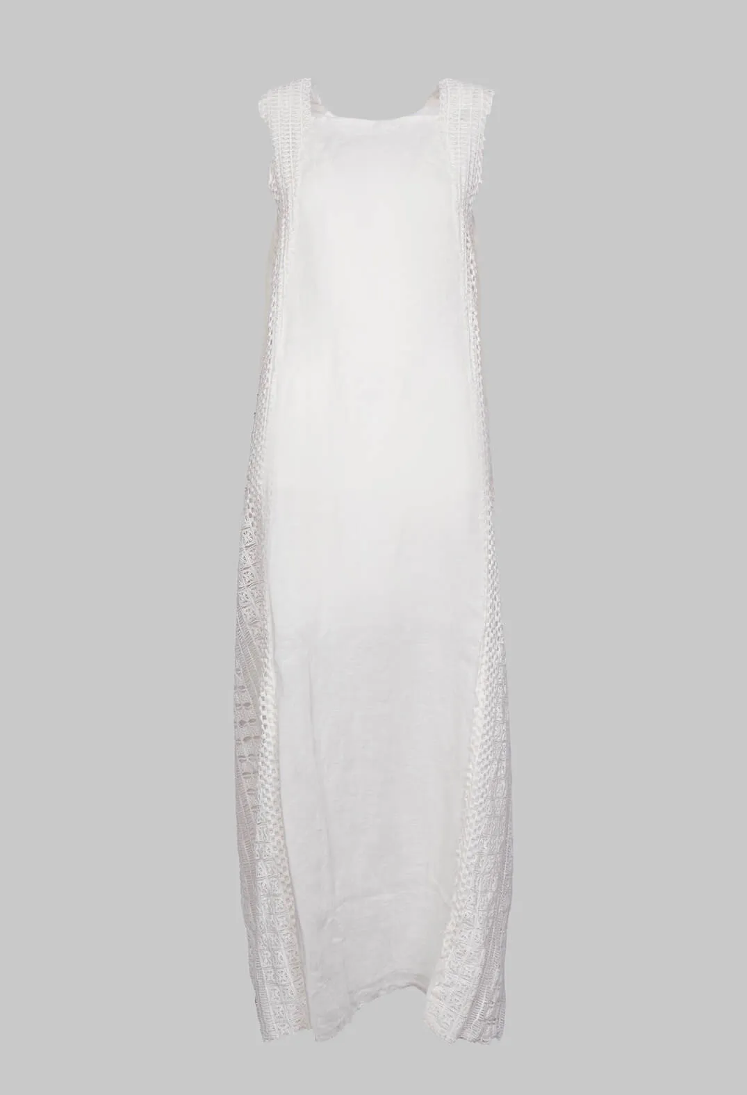 Agatha Dress with Lace Detail in White