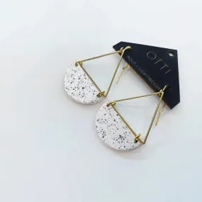 Architectural Half Moon Earrings