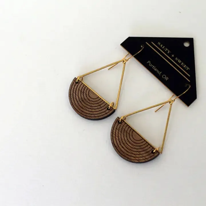 Architectural Half Moon Earrings