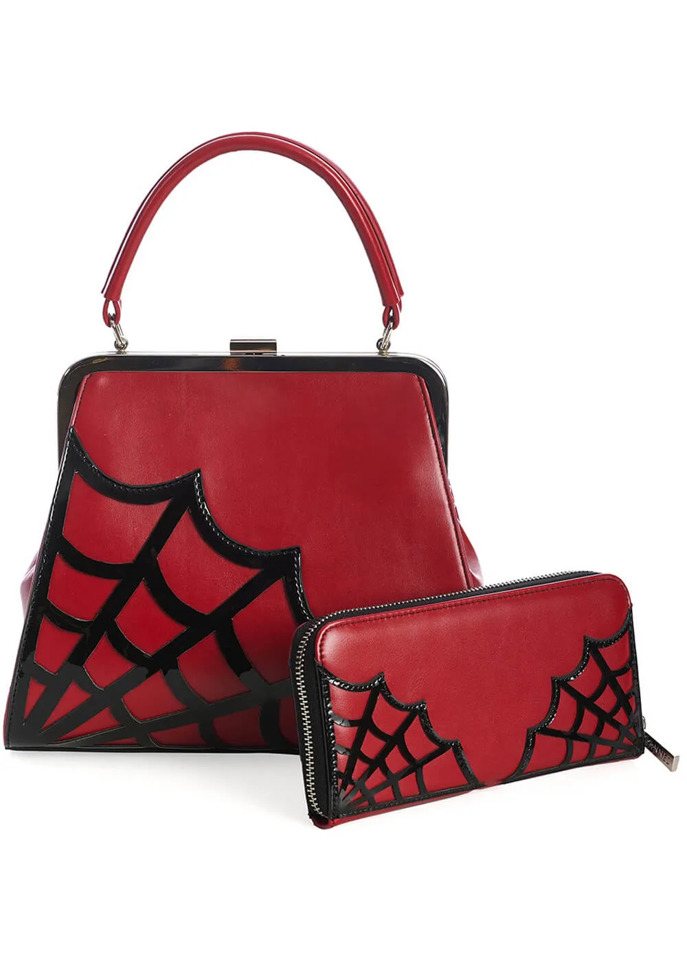 Banned Twilight Time Spiderweb Bag Burgundy