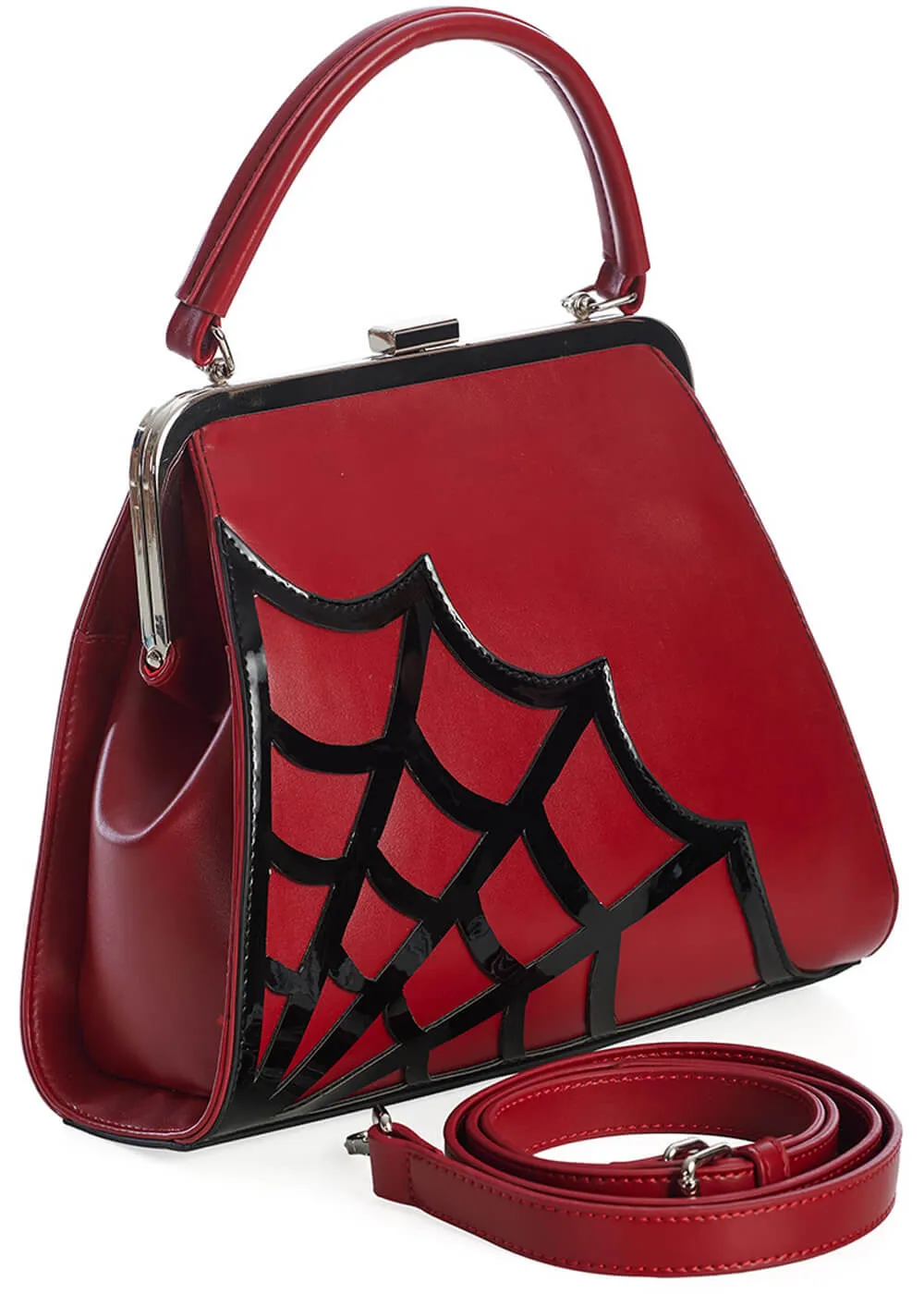 Banned Twilight Time Spiderweb Bag Burgundy