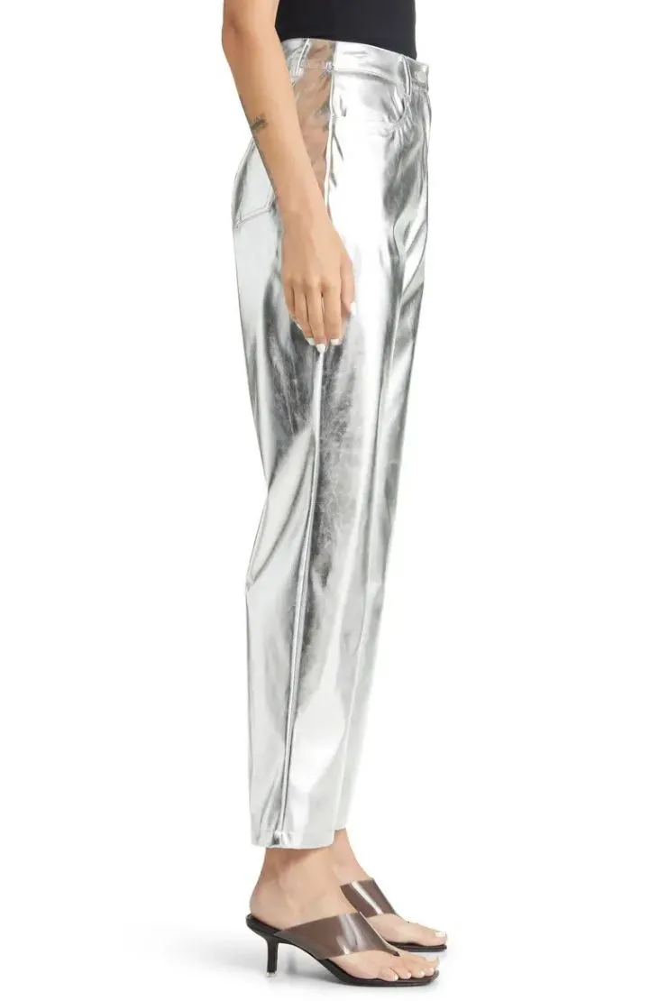 Bey Silver Metallic Trousers