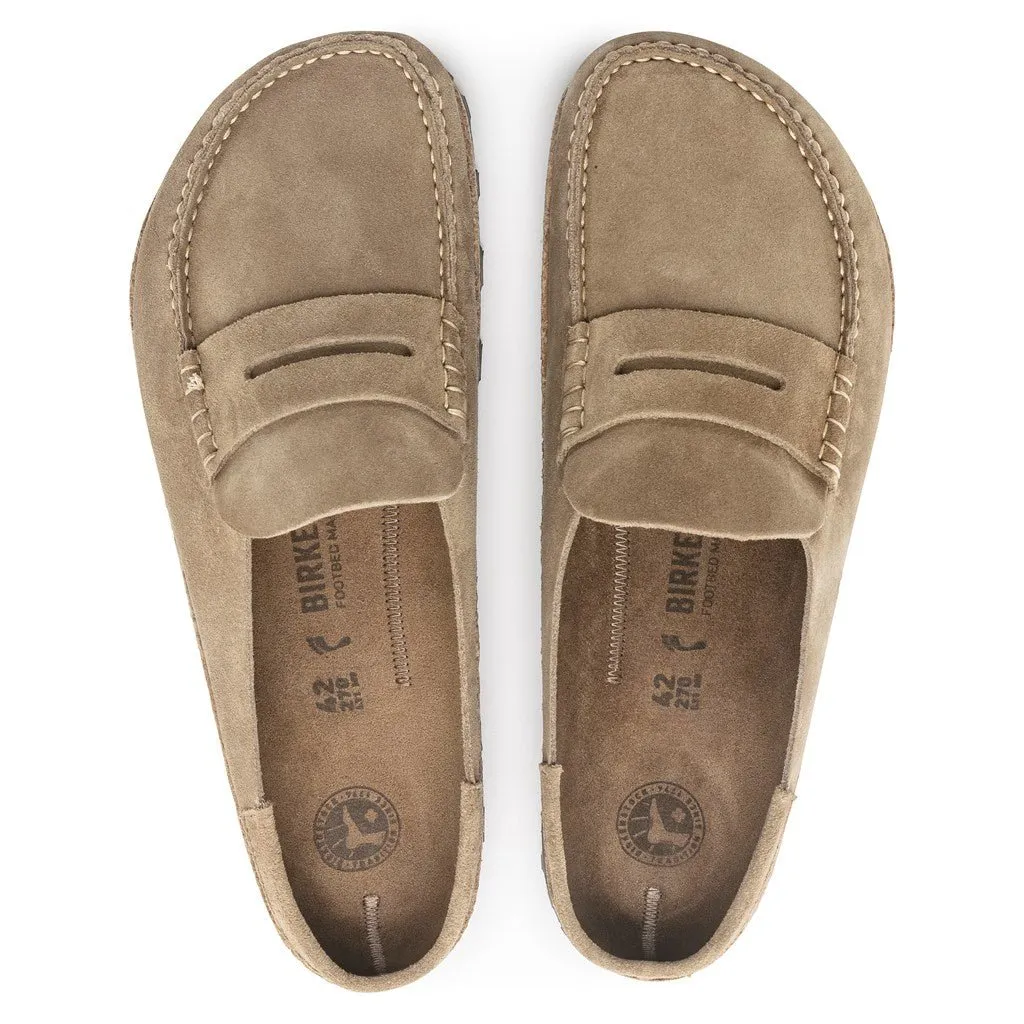 Birkenstock Naples Suede Leather clog Taupe