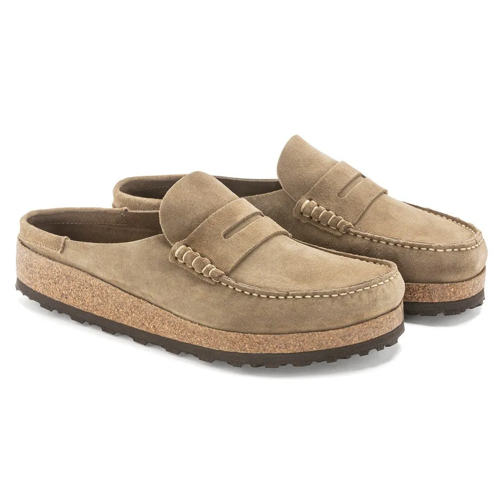 Birkenstock Naples Suede Leather clog Taupe