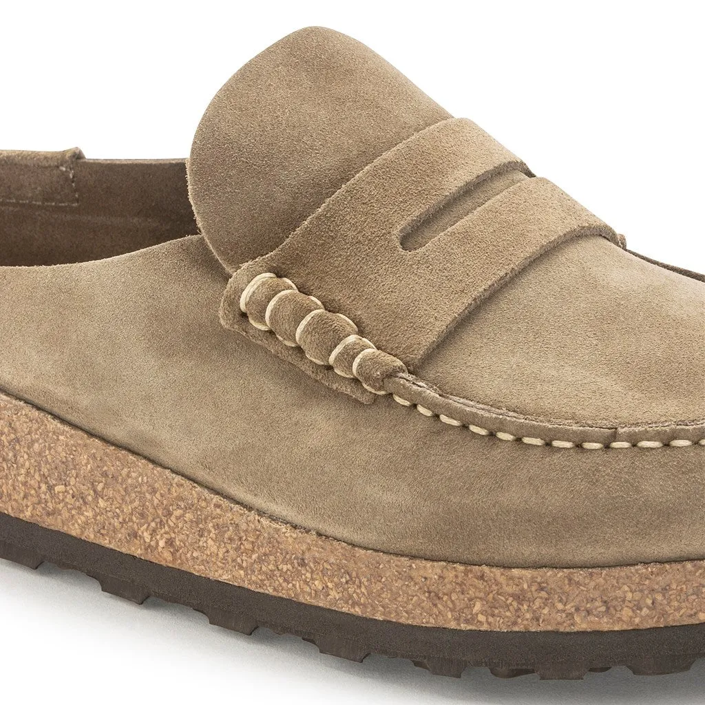 Birkenstock Naples Suede Leather clog Taupe