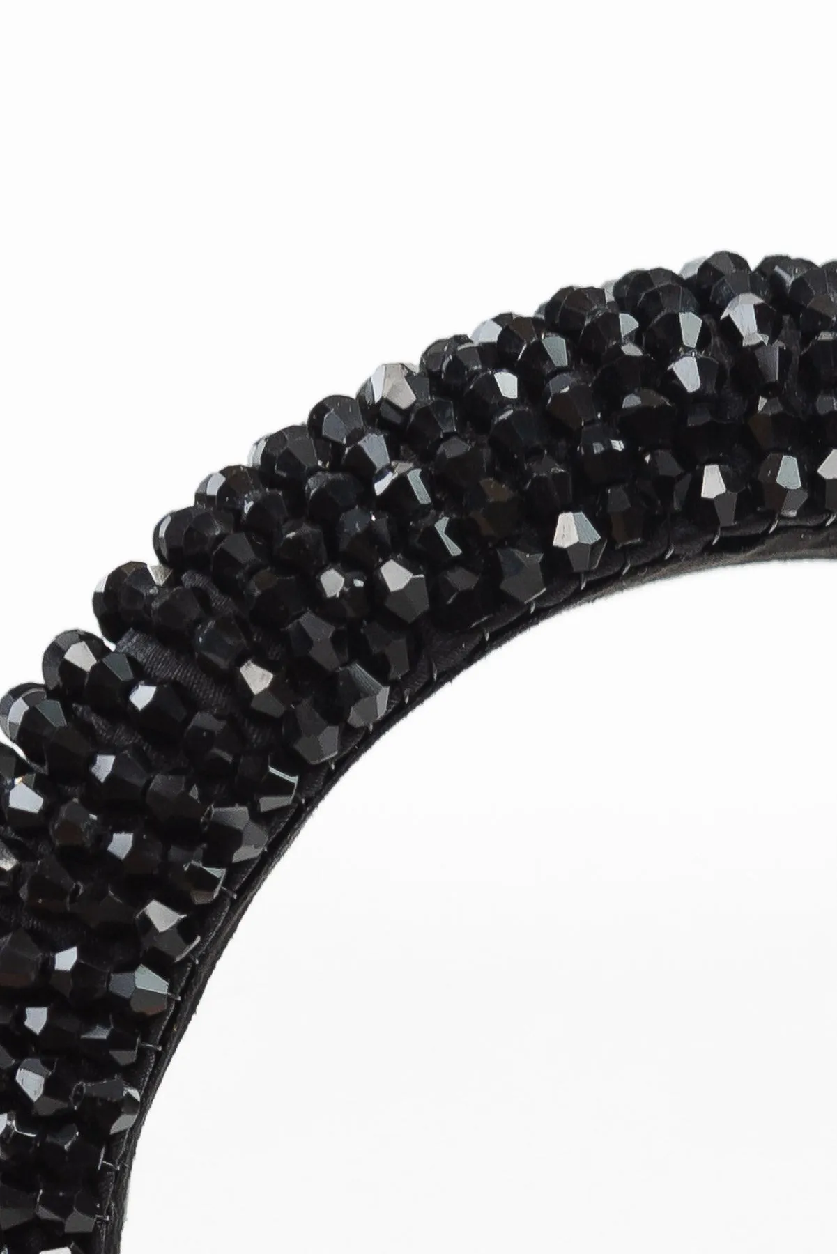 Black Beaded Headband - Final Sale