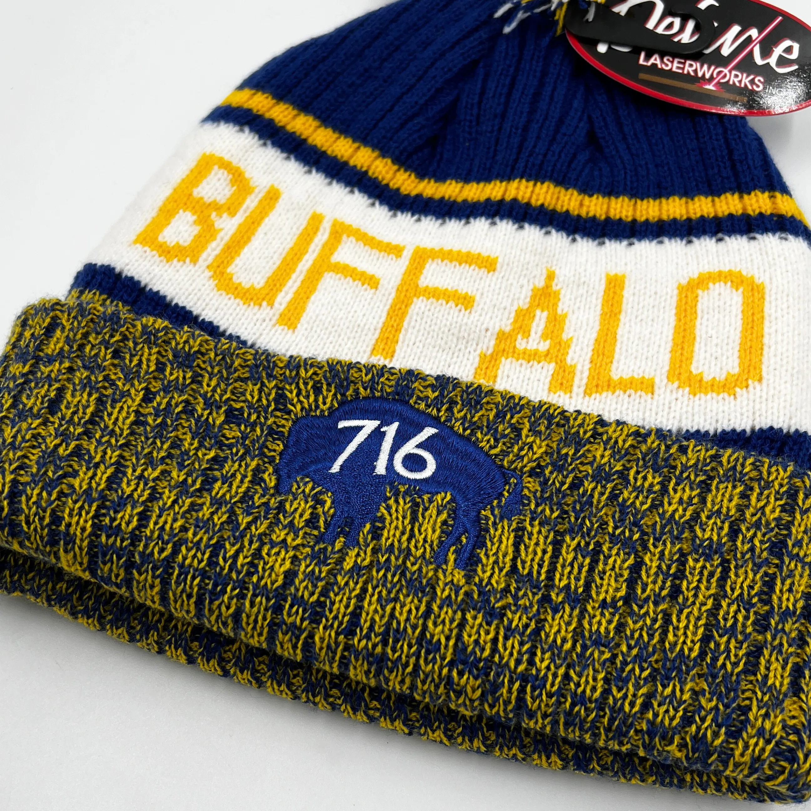 Buffalo 716 Royal & Gold Winter Knit Hat