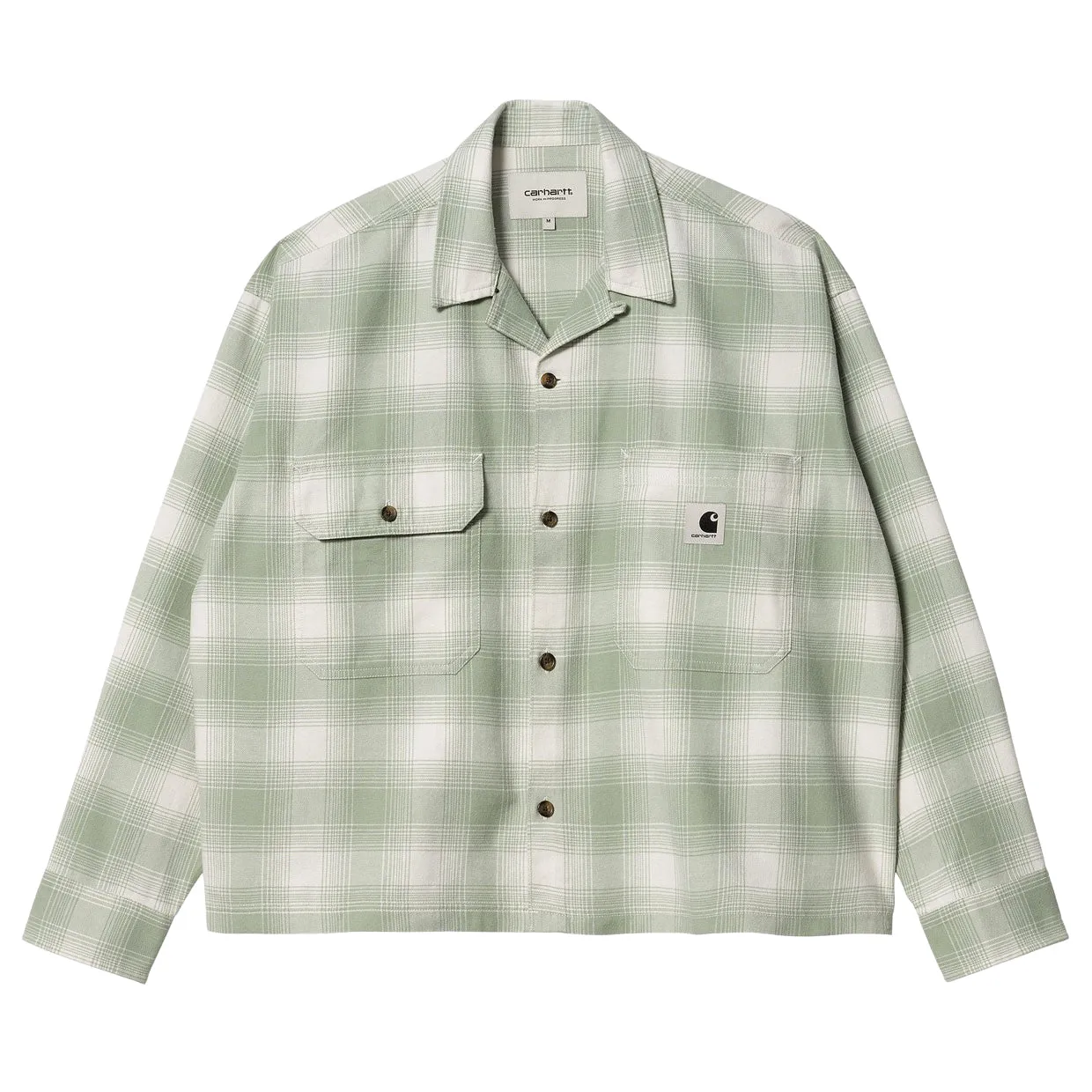 Camicia Donna Carhartt WIP W' L/S Deaver Verde / Panna