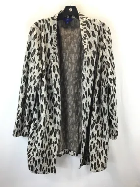 Cardigan By Apt 9 In Animal Print, Size: Xxl