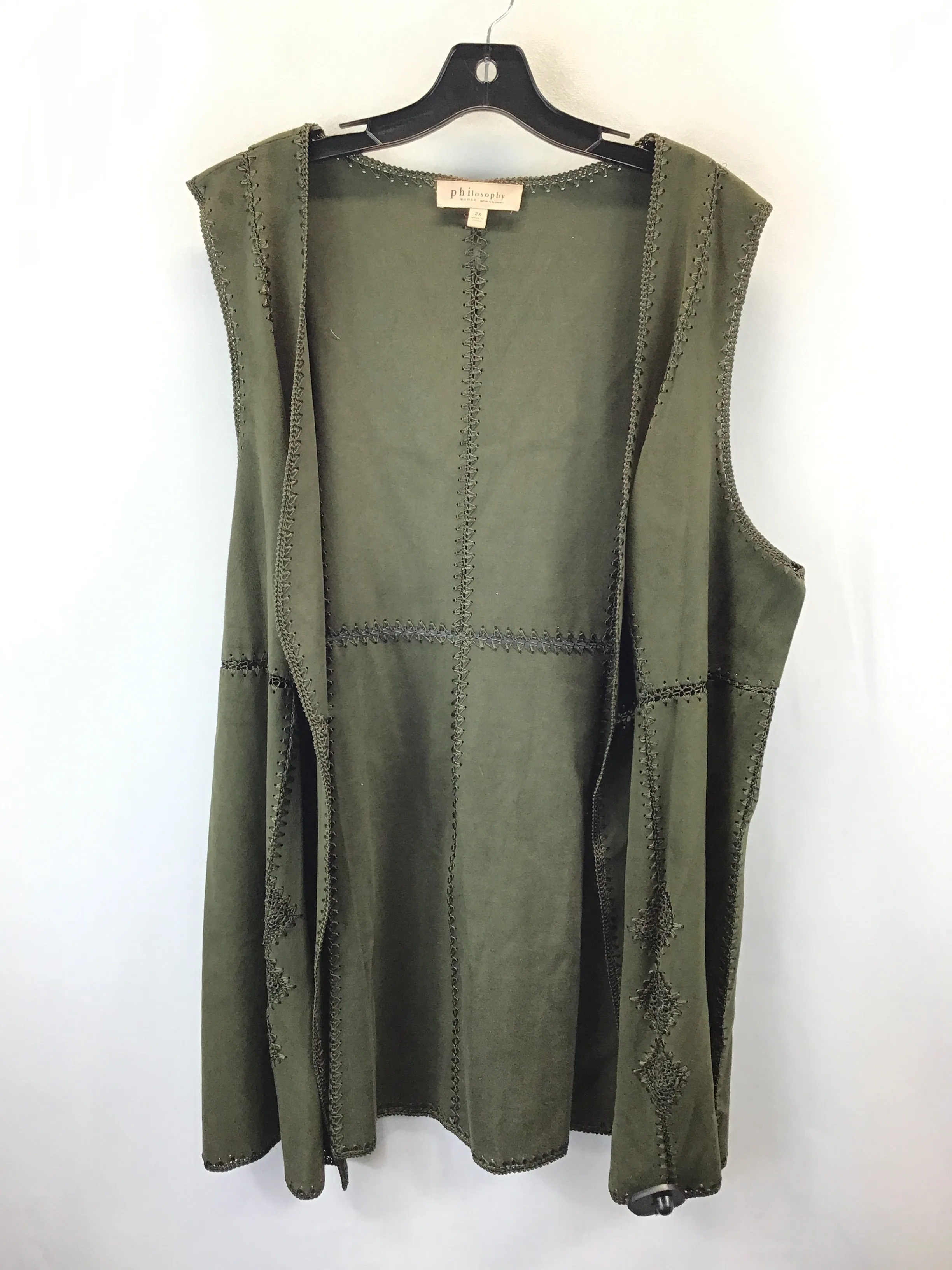 Cardigan By Philosophy In Green, Size: 2x