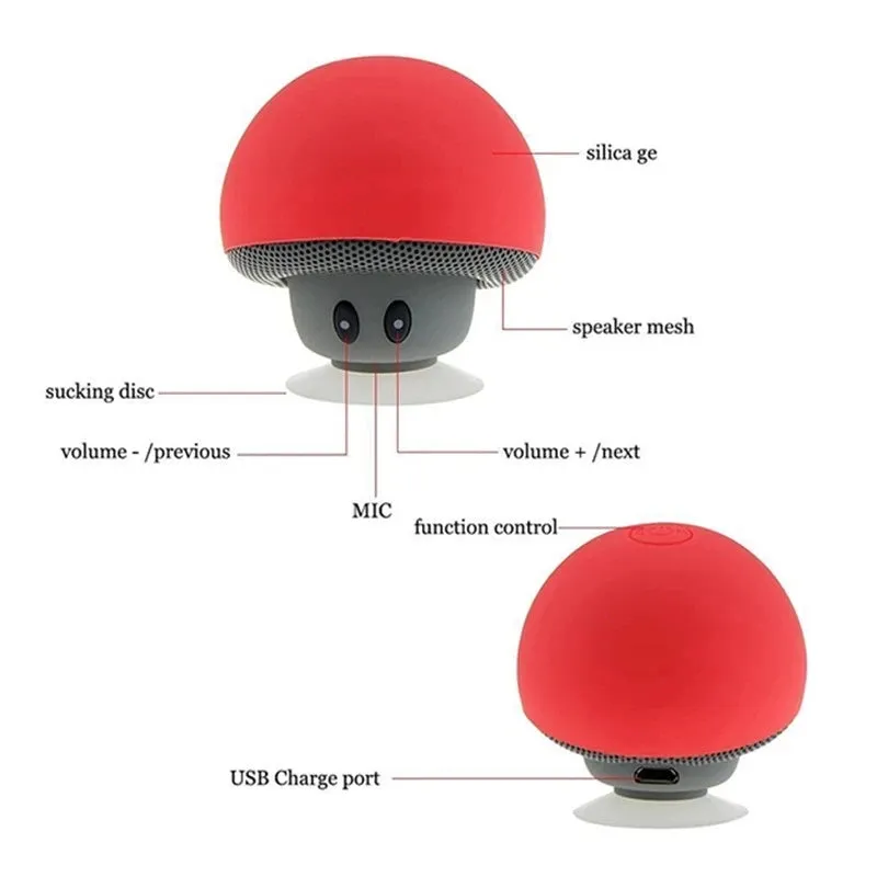 Cartoon Mini Mushroom Bluetooth Speaker