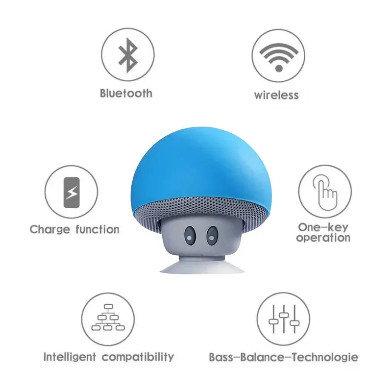 Cartoon Mini Mushroom Bluetooth Speaker