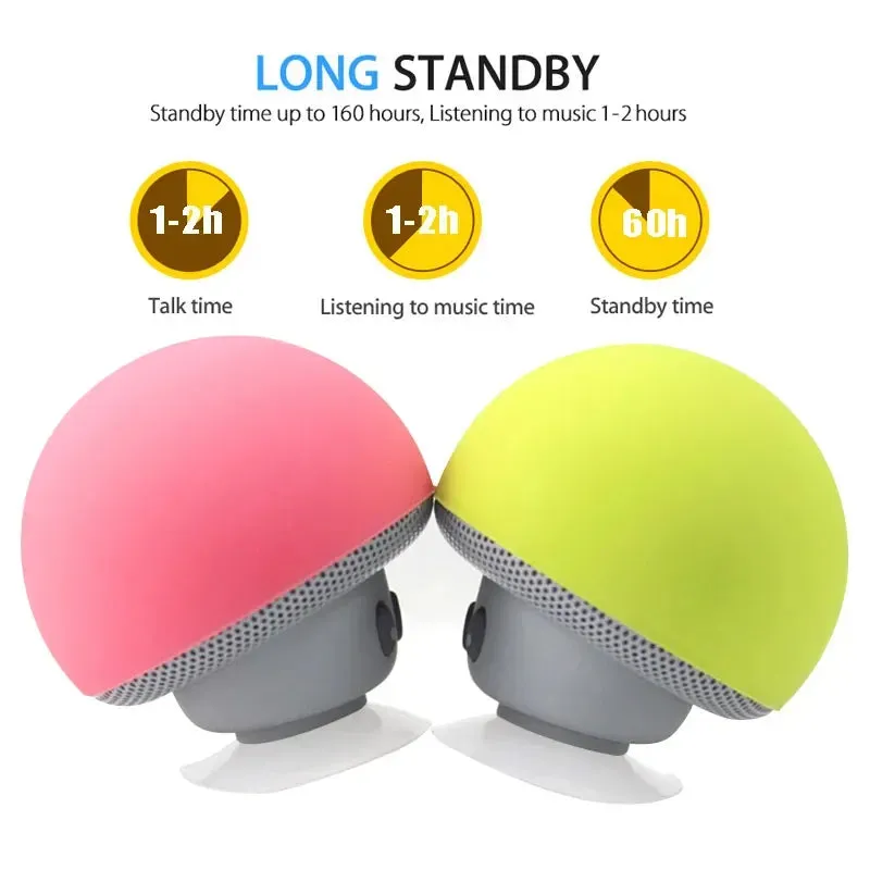 Cartoon Mini Mushroom Bluetooth Speaker