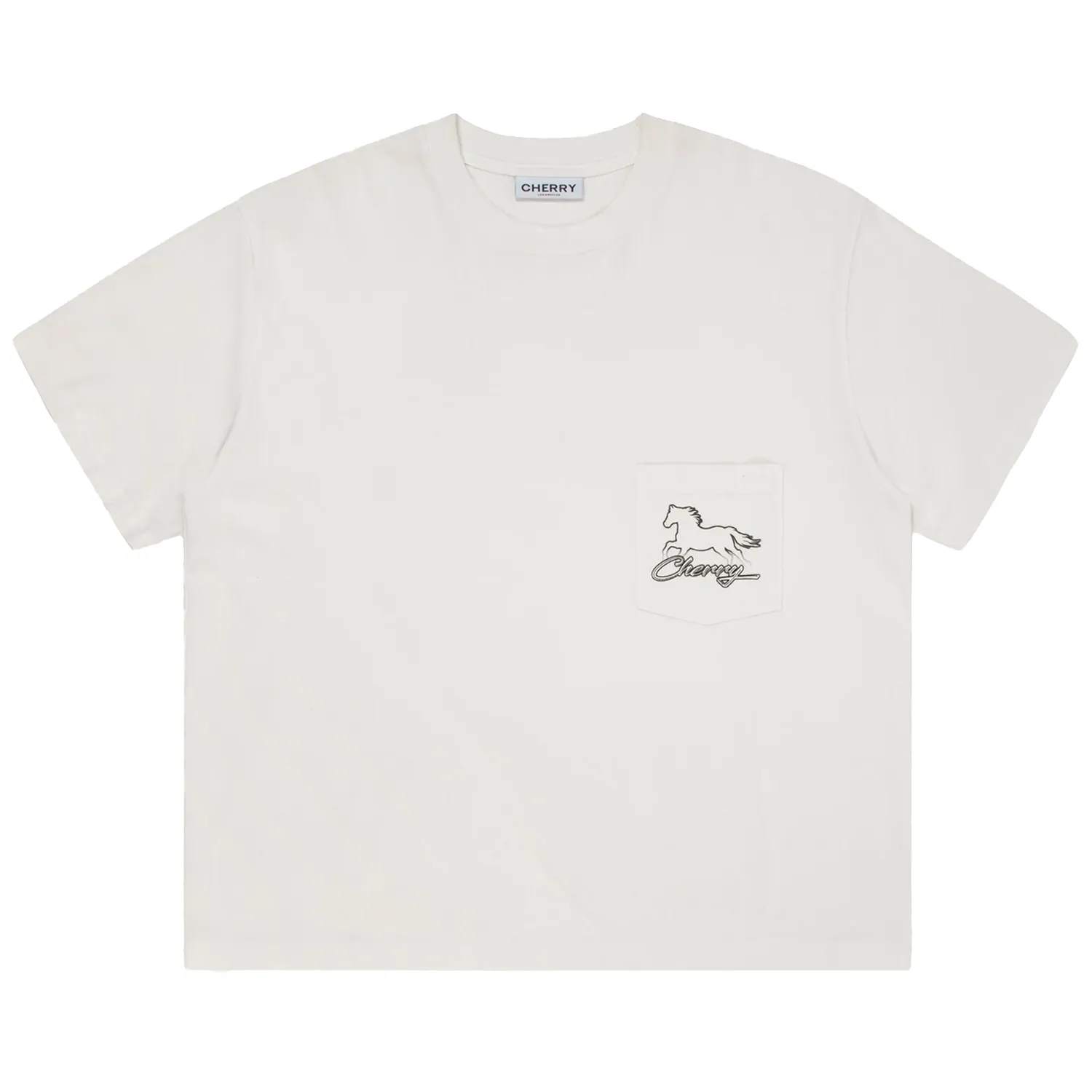 Cherry LA Stardust Boxy Pocket Tee White