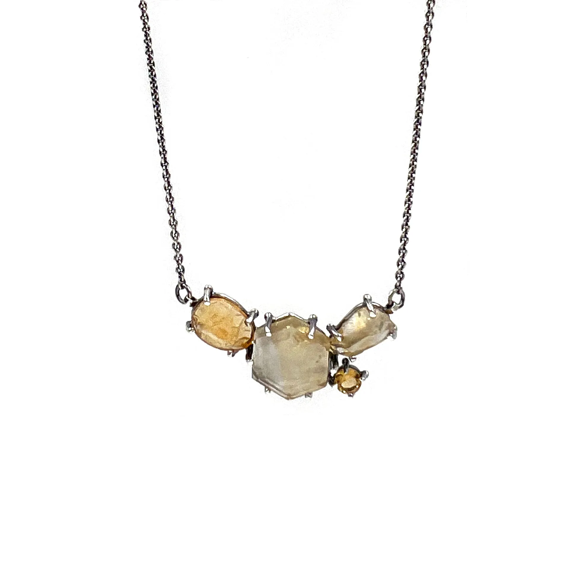 Citrine Cluster Necklace