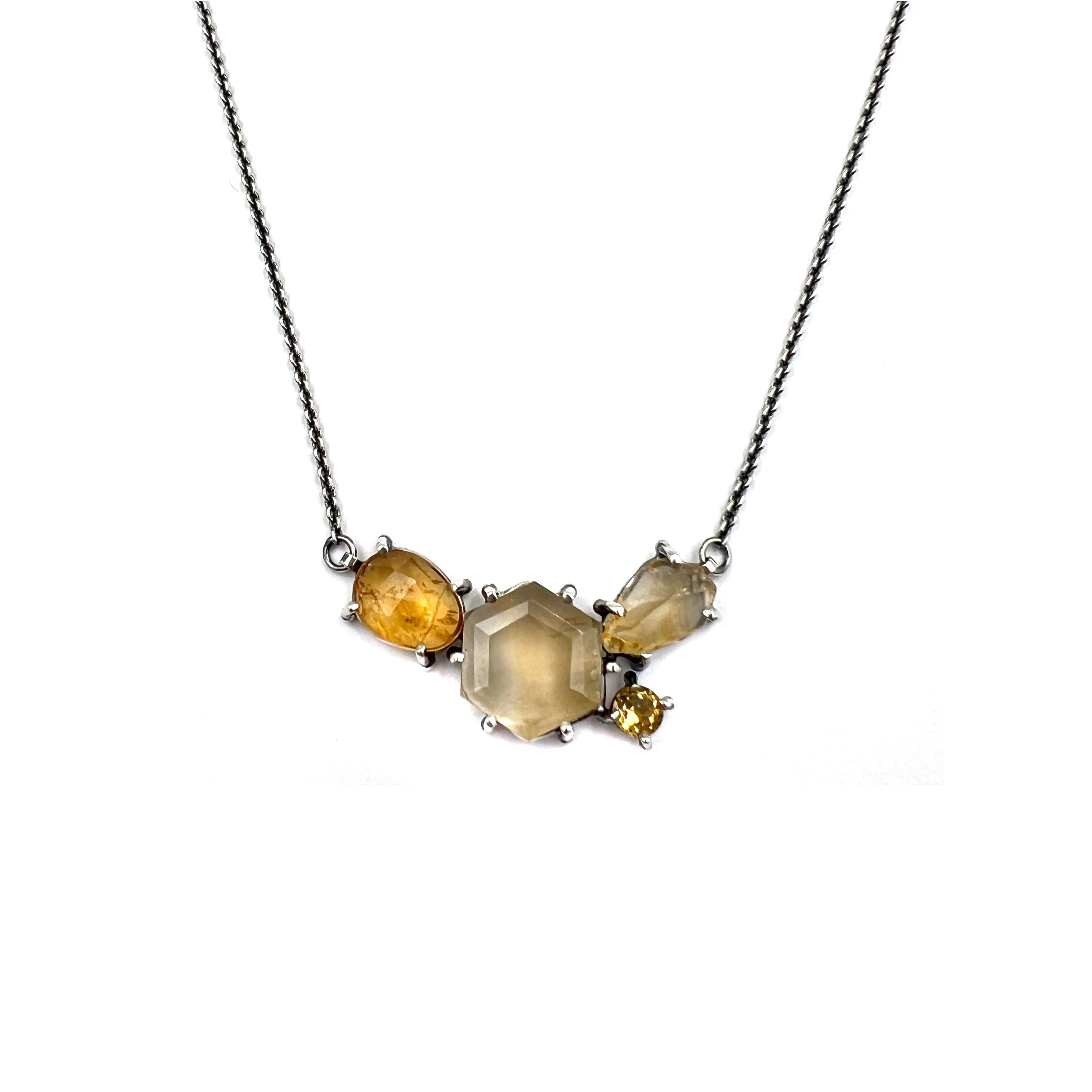 Citrine Cluster Necklace