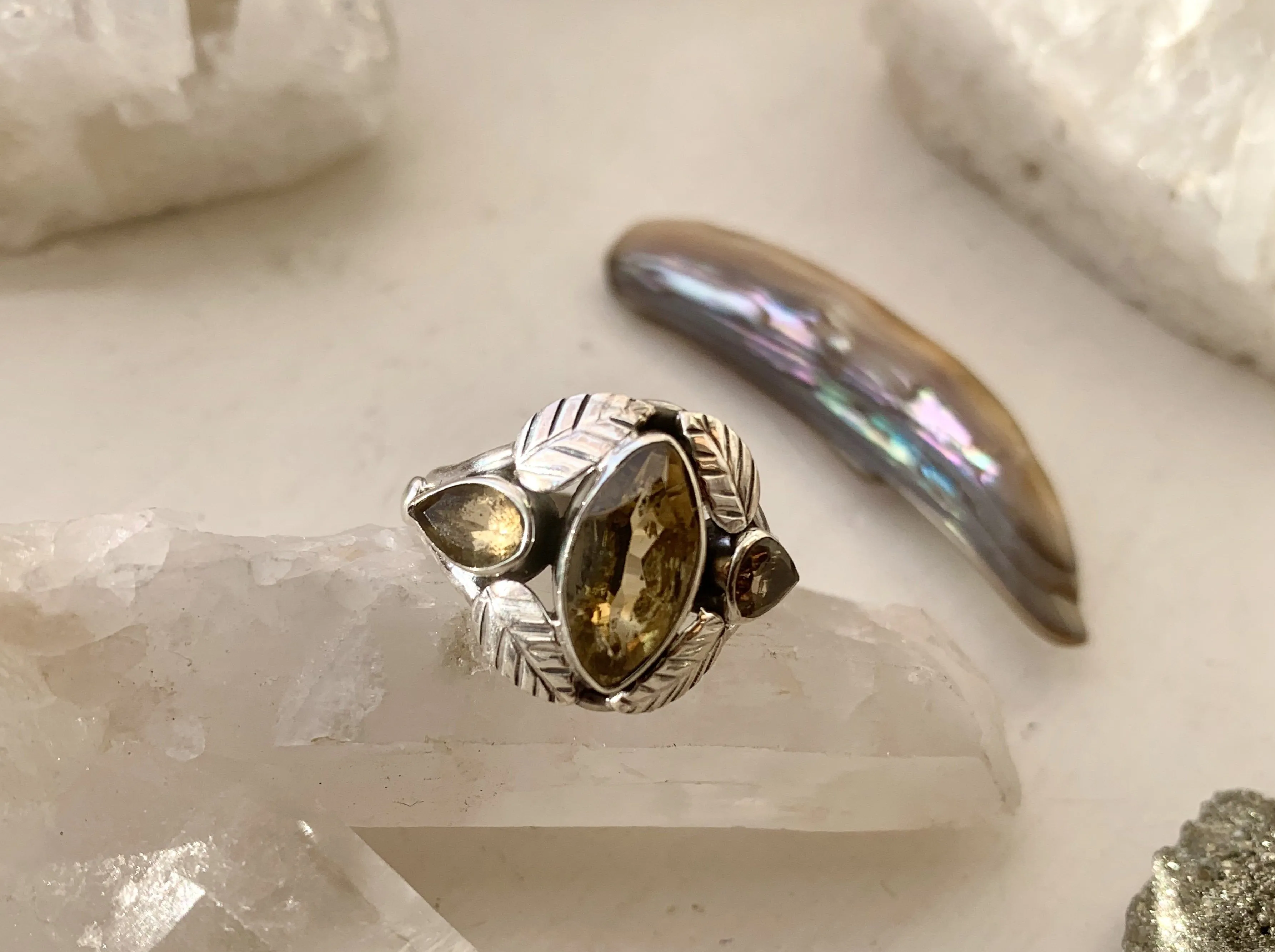 Citrine Foliana Ring