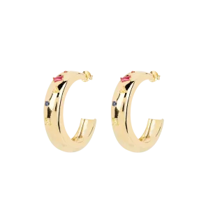 Cosmos Hoop Earrings