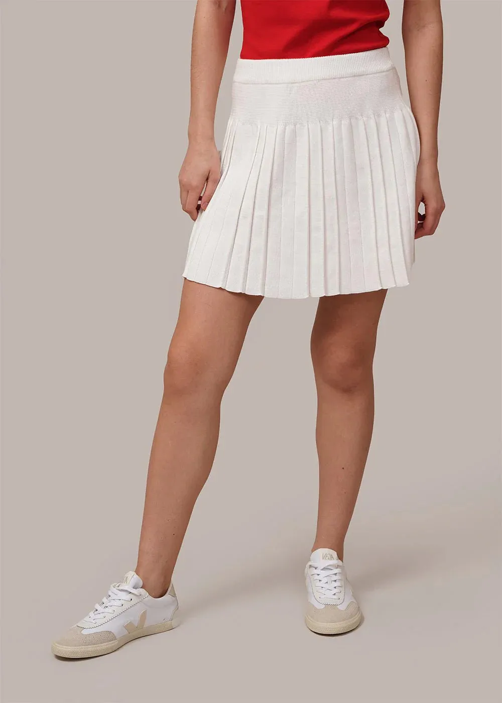 Cotton Pleated Skirt