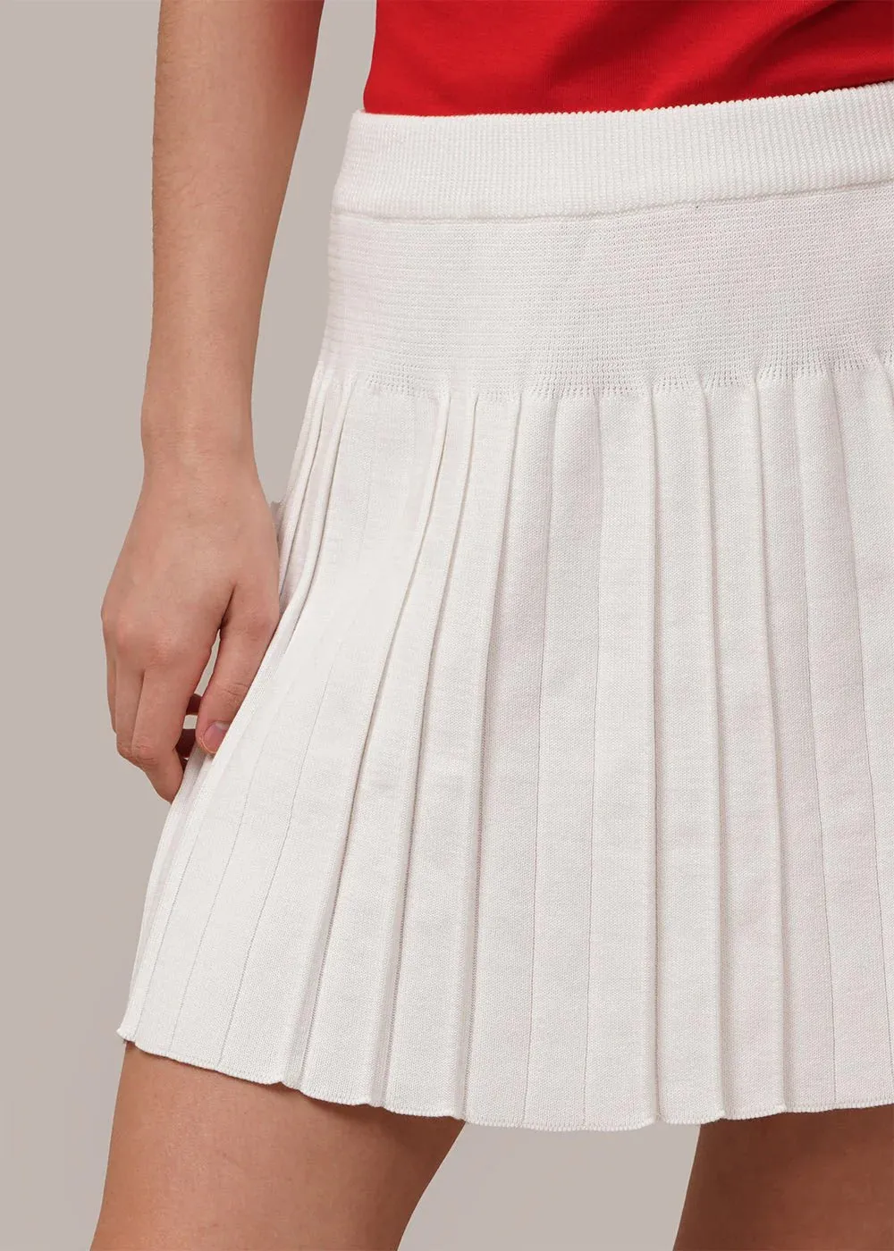 Cotton Pleated Skirt