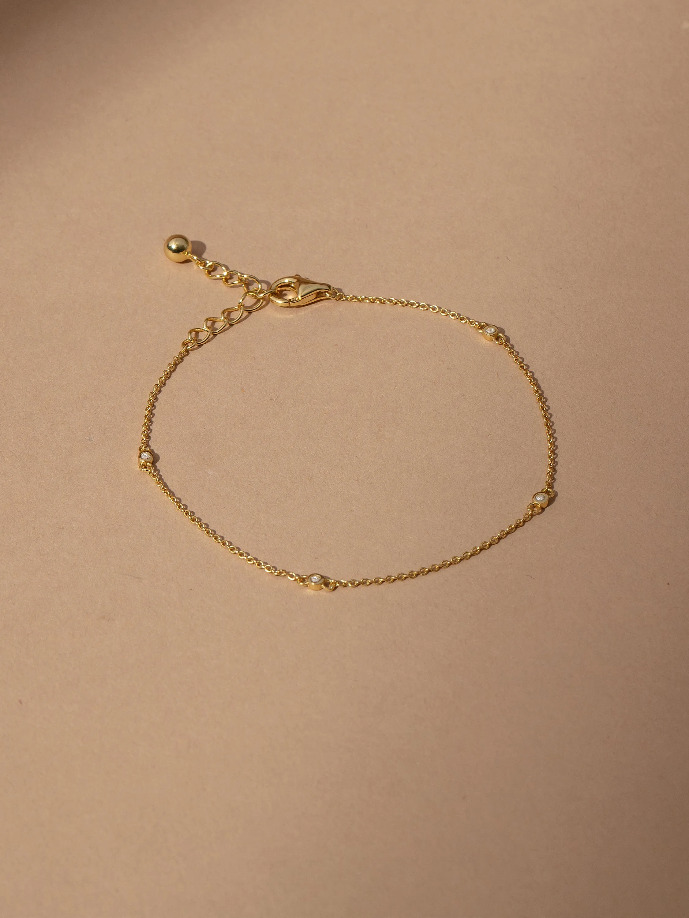 Dainty Diamond Vermeil Bracelet