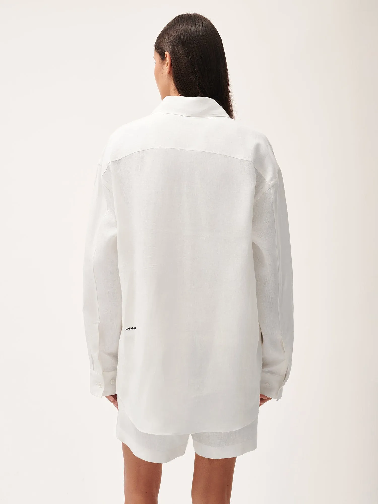 DNA Aloe Linen Collared Long Sleeve Shirt—off-white