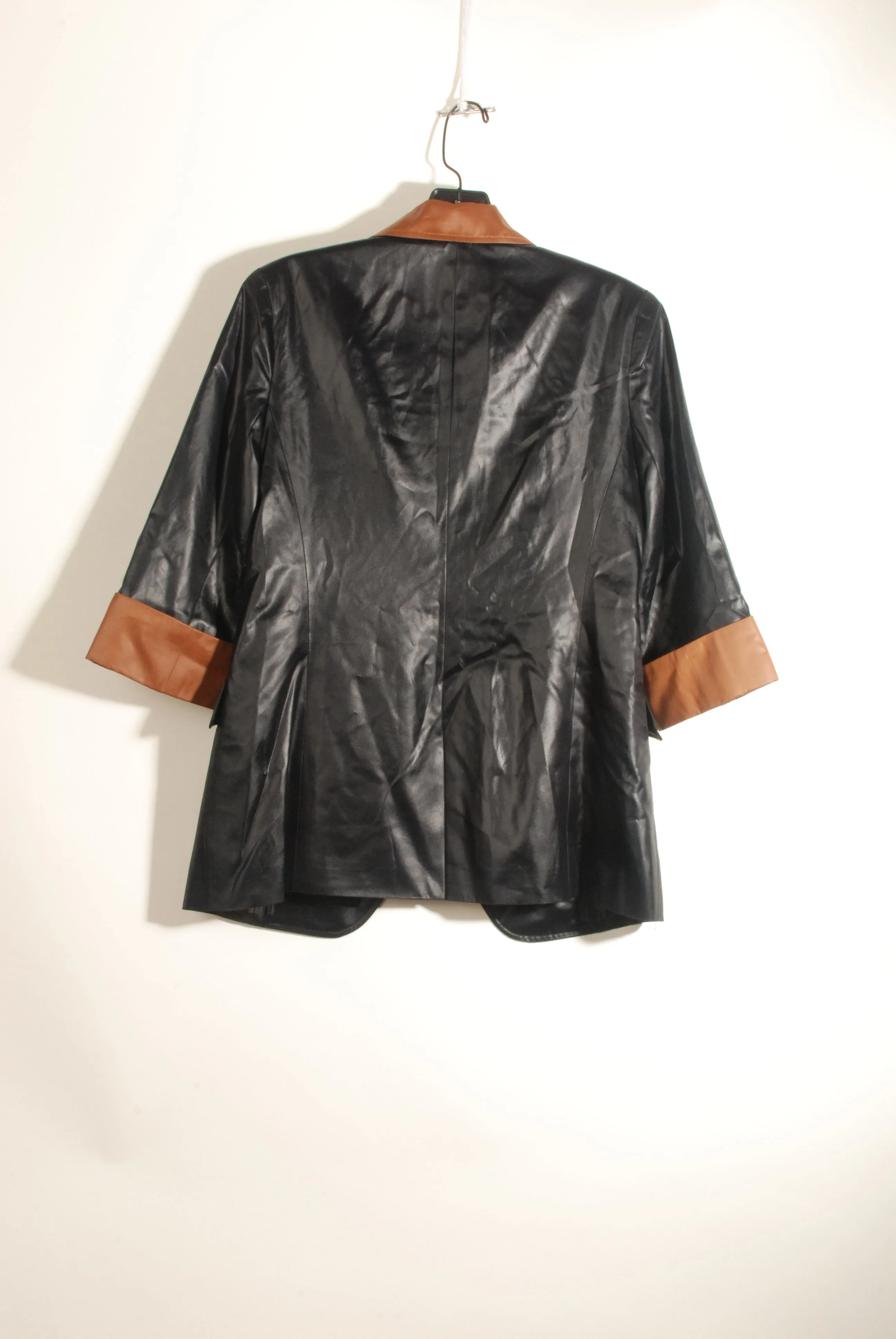 Equestrian Black Leatherette Blazer ° Small ° 2008