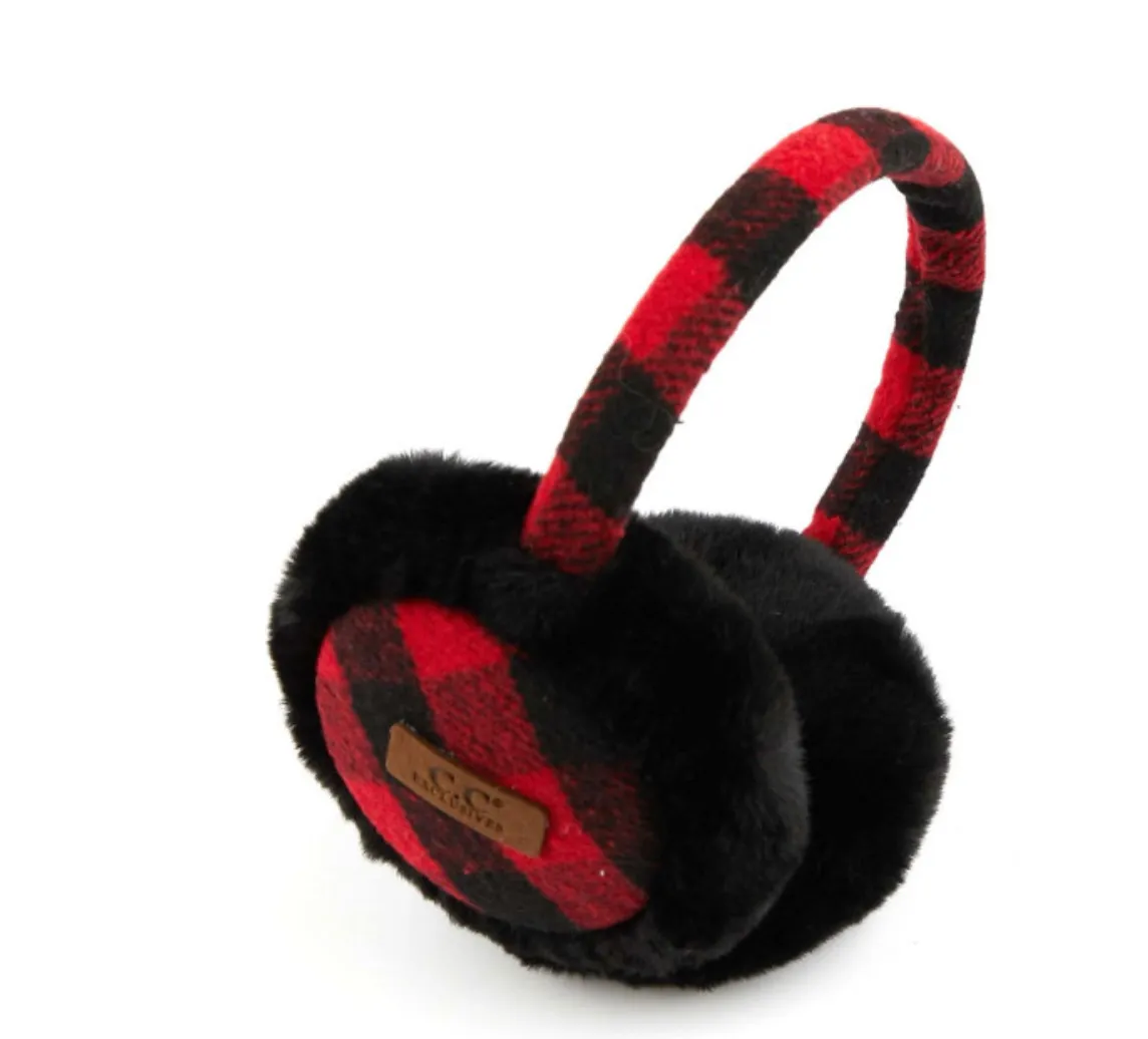 #F36 Plaid CC Earmuffs