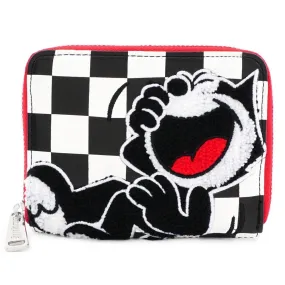 Felix the Cat Checkered Small Zip Around Wallet