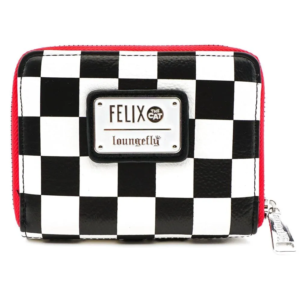 Felix the Cat Checkered Small Zip Around Wallet