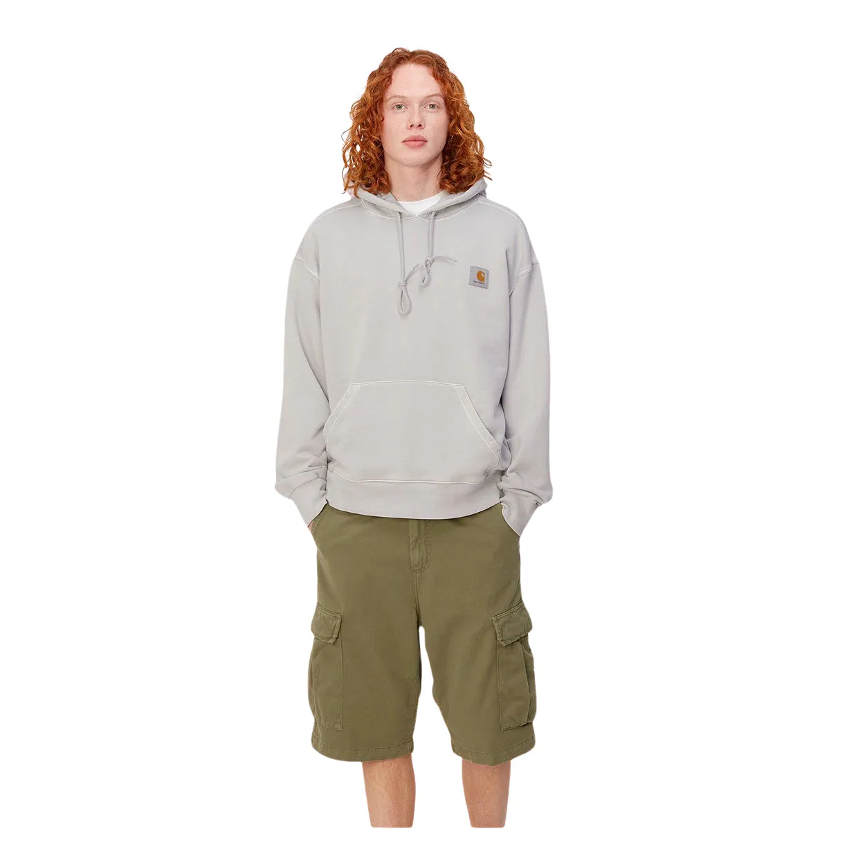 Felpa Uomo Carhartt WIP Hooded Nelson Grigio