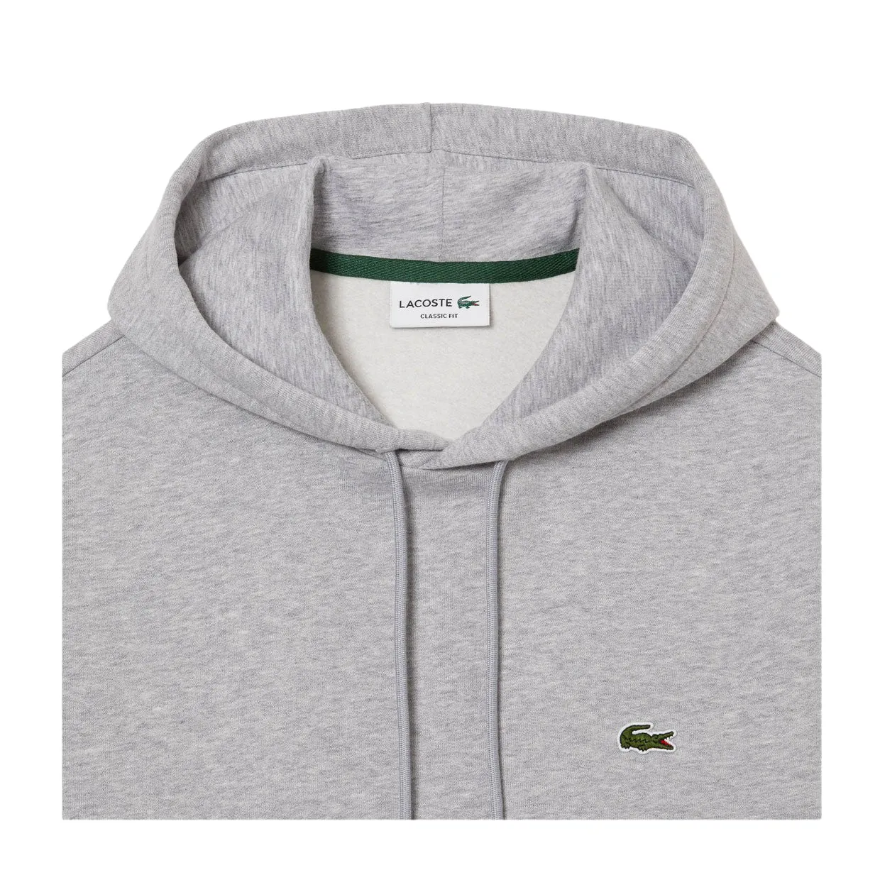 Felpa Uomo Lacoste Cappuccio Cotone Biologico Grigio Chine