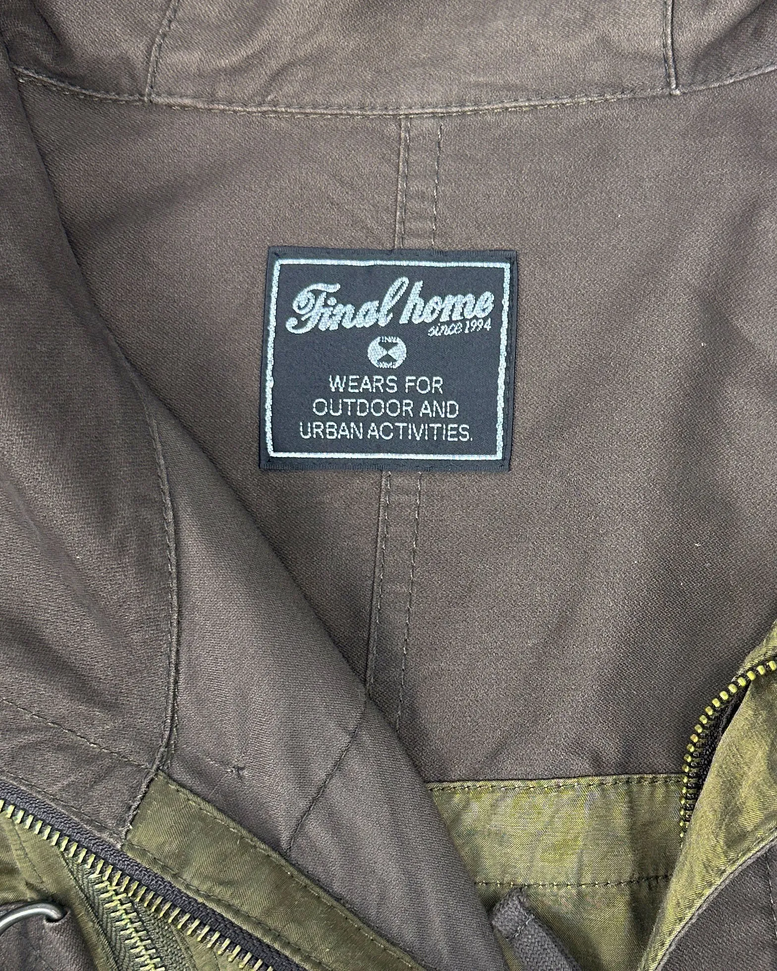 Final Home By Kosuke Tsumura Green & Brown Parachute Tactical Jacket 2000's