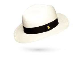 FINE FEDORA PANAMA HAT "CLASSIC WHITE" ROLLABLE PREMIUM STANDARD