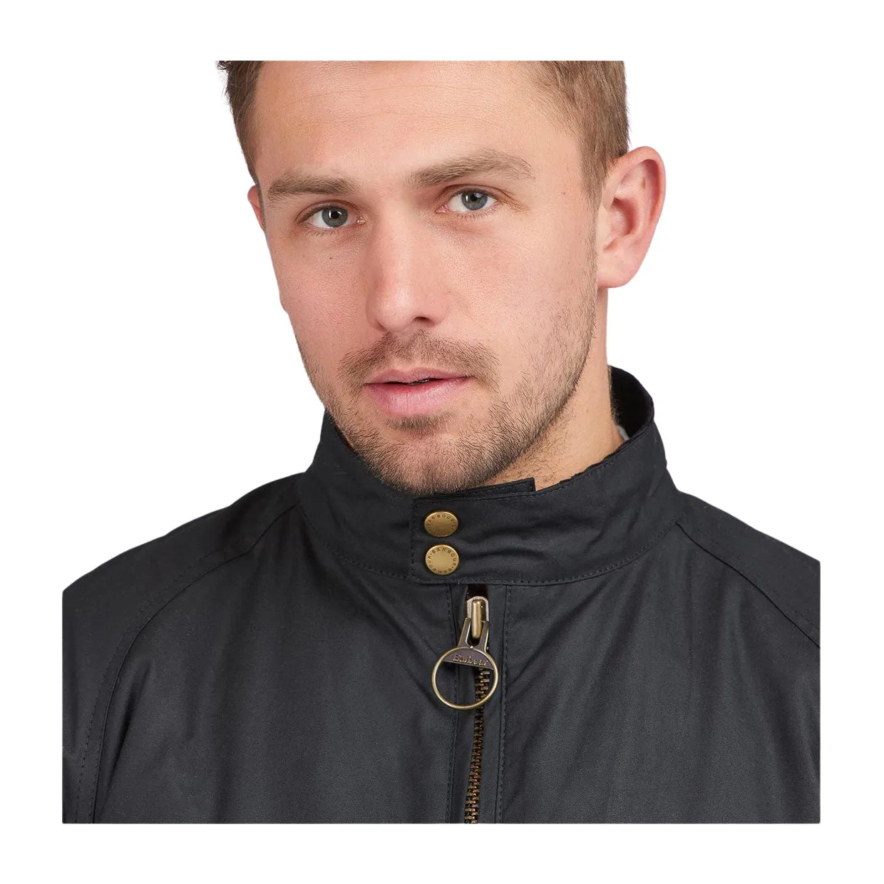 Giubbino Barbour International Merchant Wax Jacket Nero