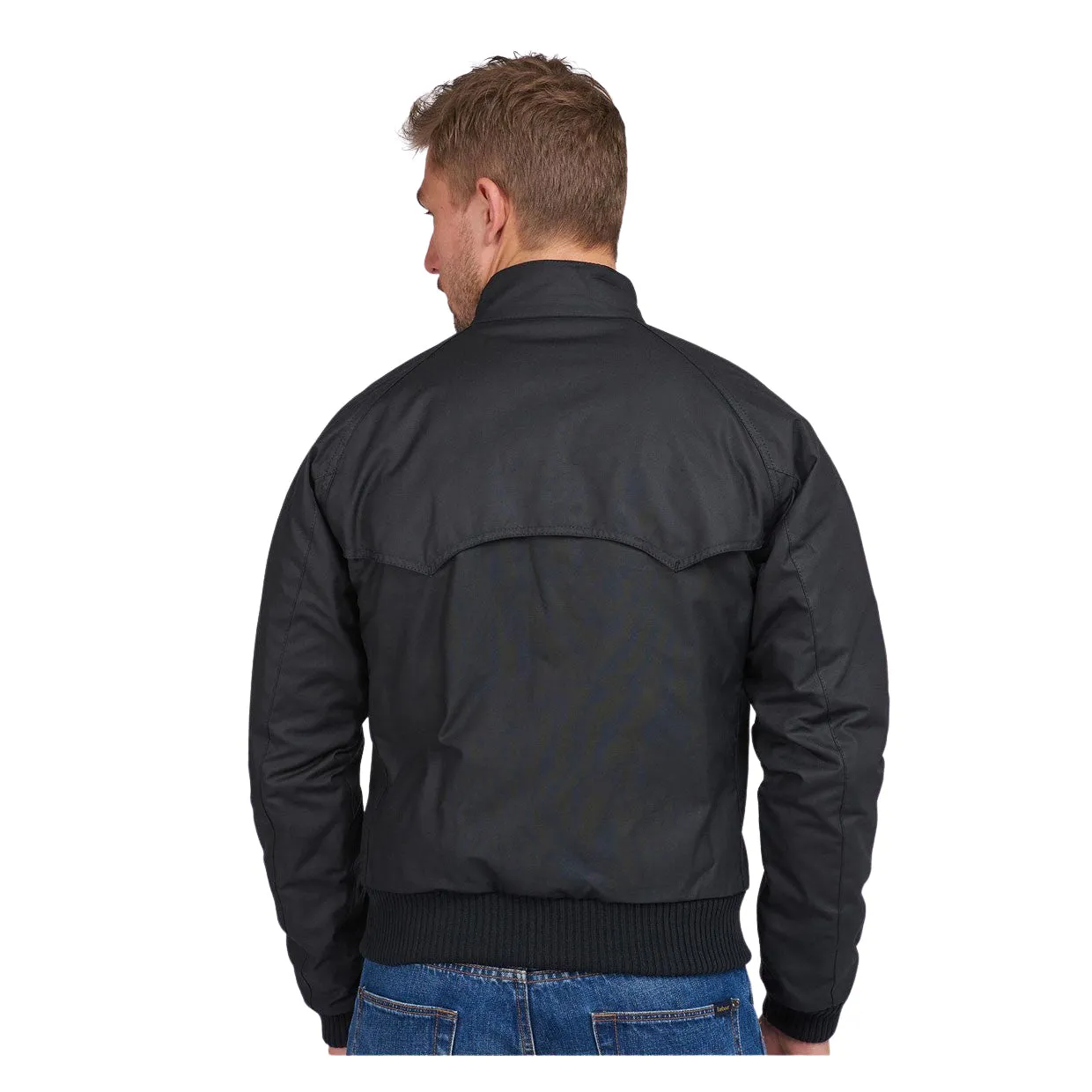 Giubbino Barbour International Merchant Wax Jacket Nero