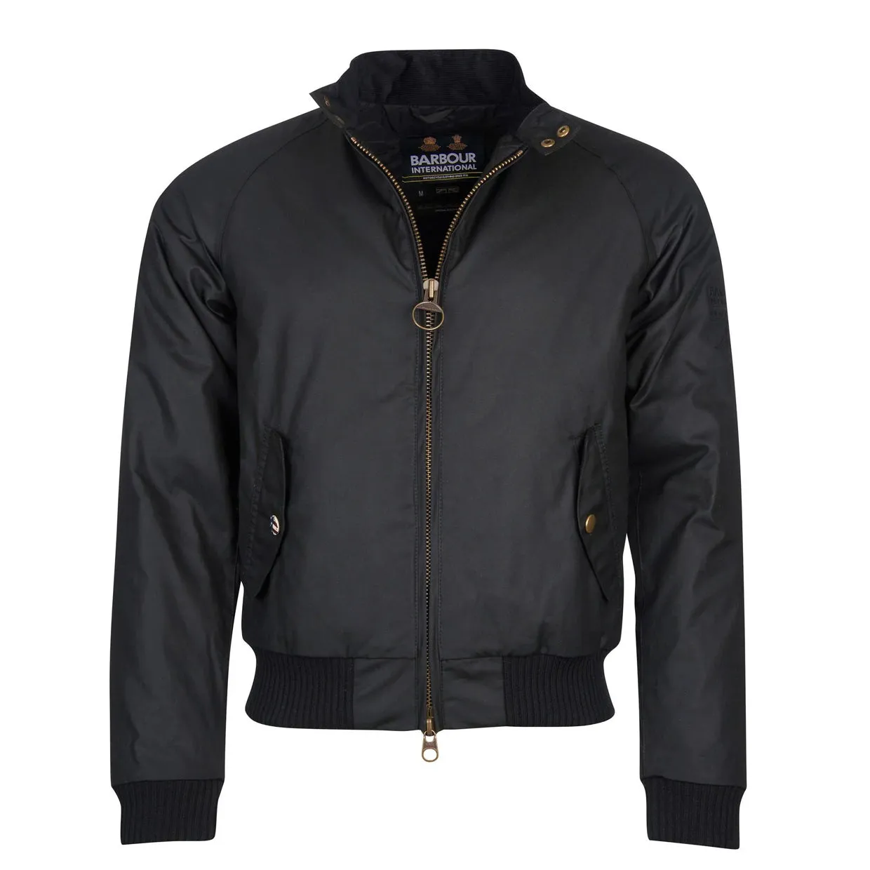 Giubbino Barbour International Merchant Wax Jacket Nero