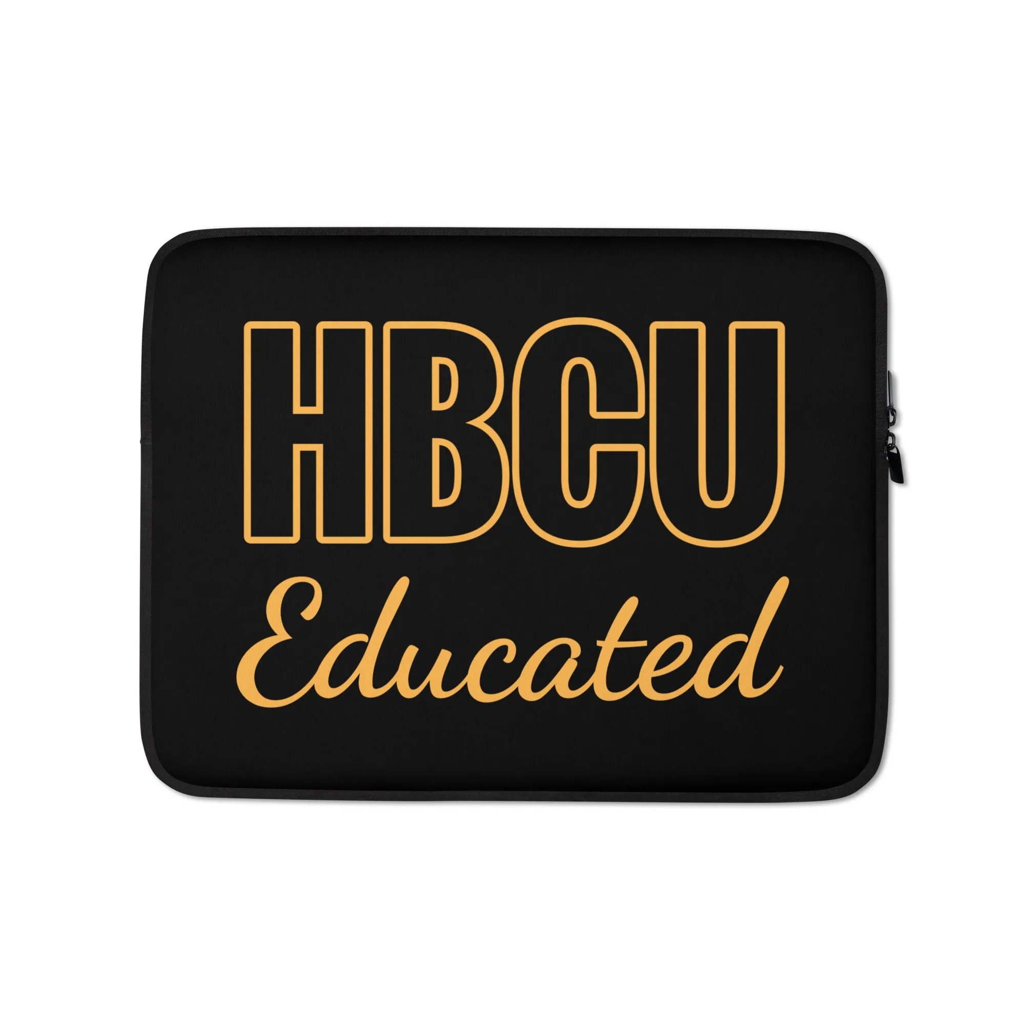 HBCU Educated Black/Gold Laptop Sleeve