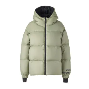 Human Zip Up Puffer Ski Jacket(Green)