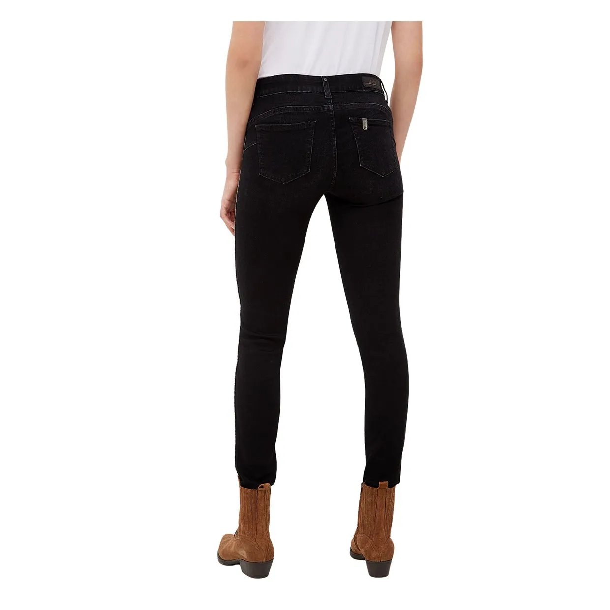 Jeans Liu-Jo Skinny Divine Con Strass Nero