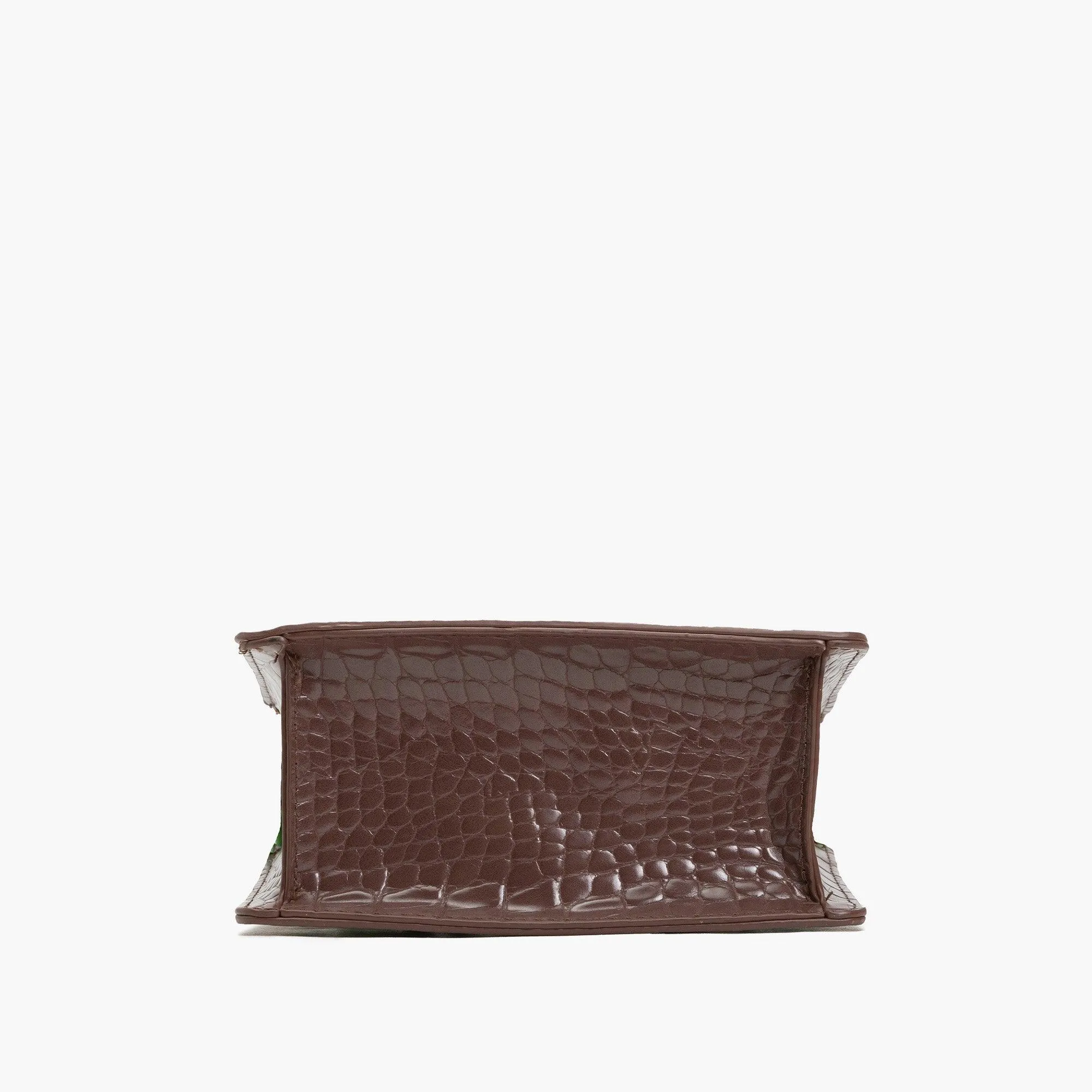 Kenzie Chain Vegan Croc Crossbody Bag