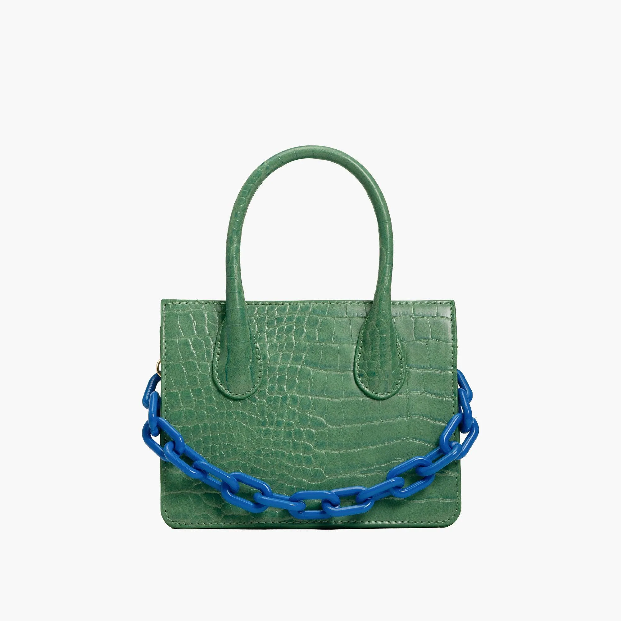 Kenzie Chain Vegan Croc Crossbody Bag