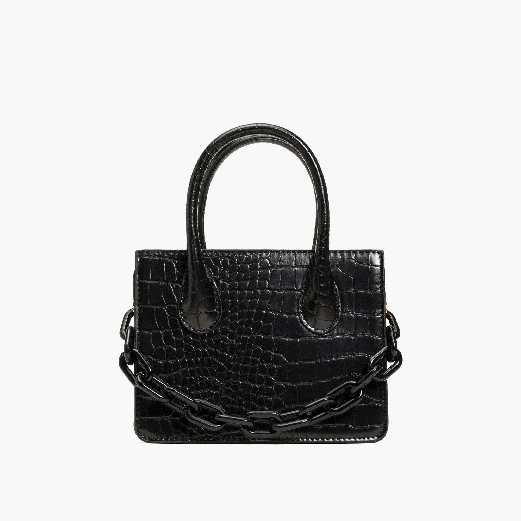 Kenzie Chain Vegan Croc Crossbody Bag