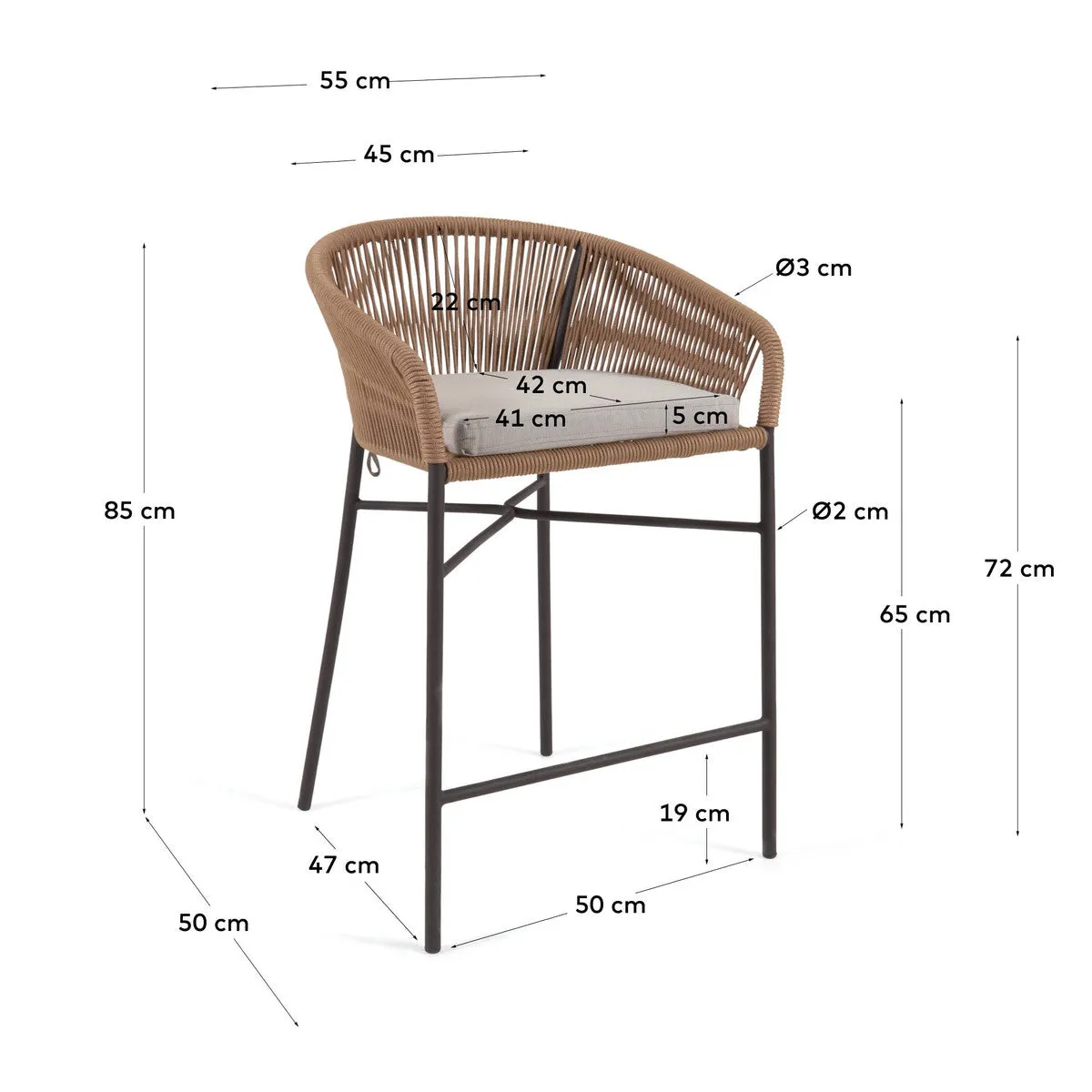 La Forma Yanet Bar Alfresco Bar Stool