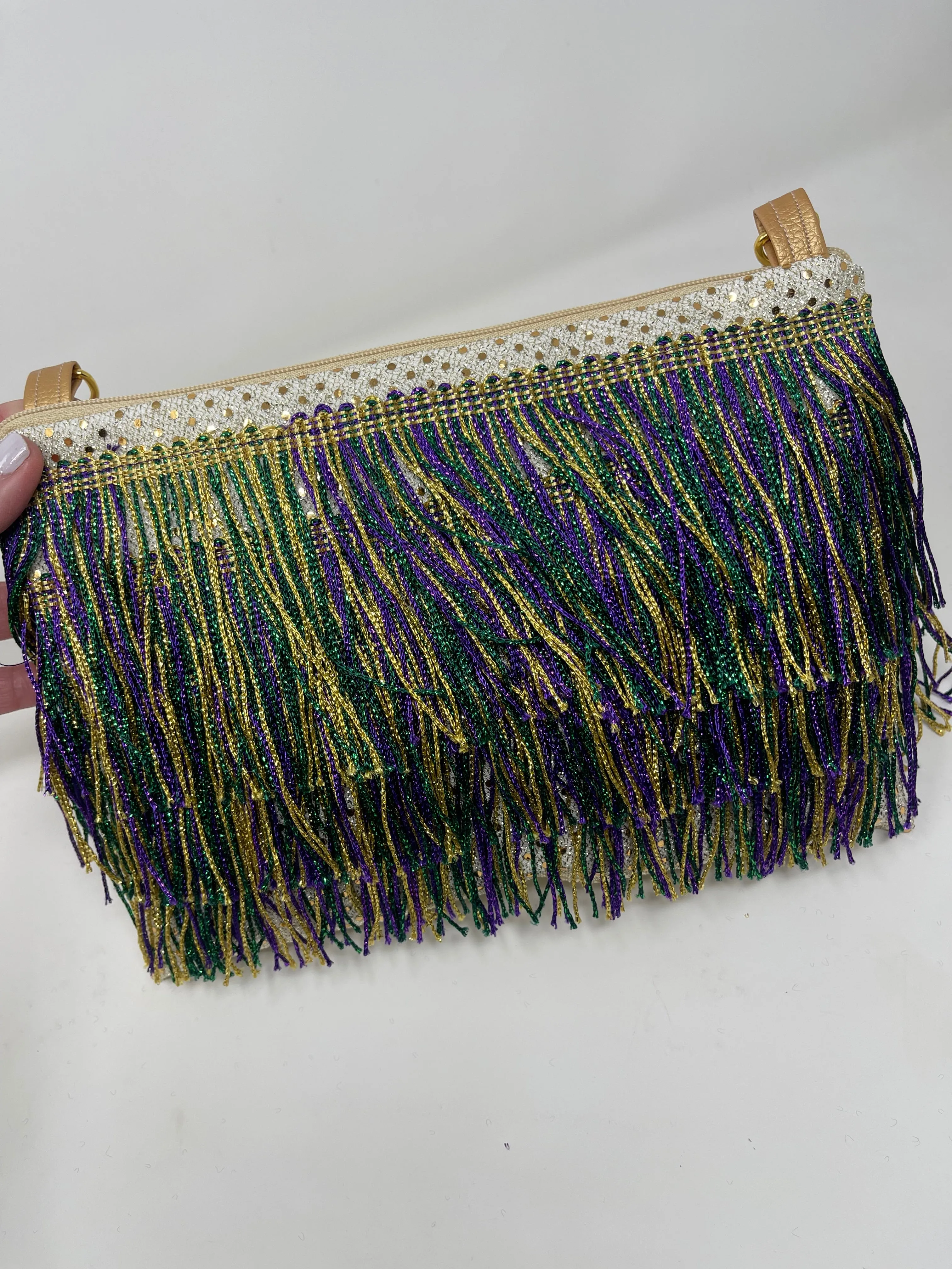 Mardi Gras Fringe Bag GOLD body base