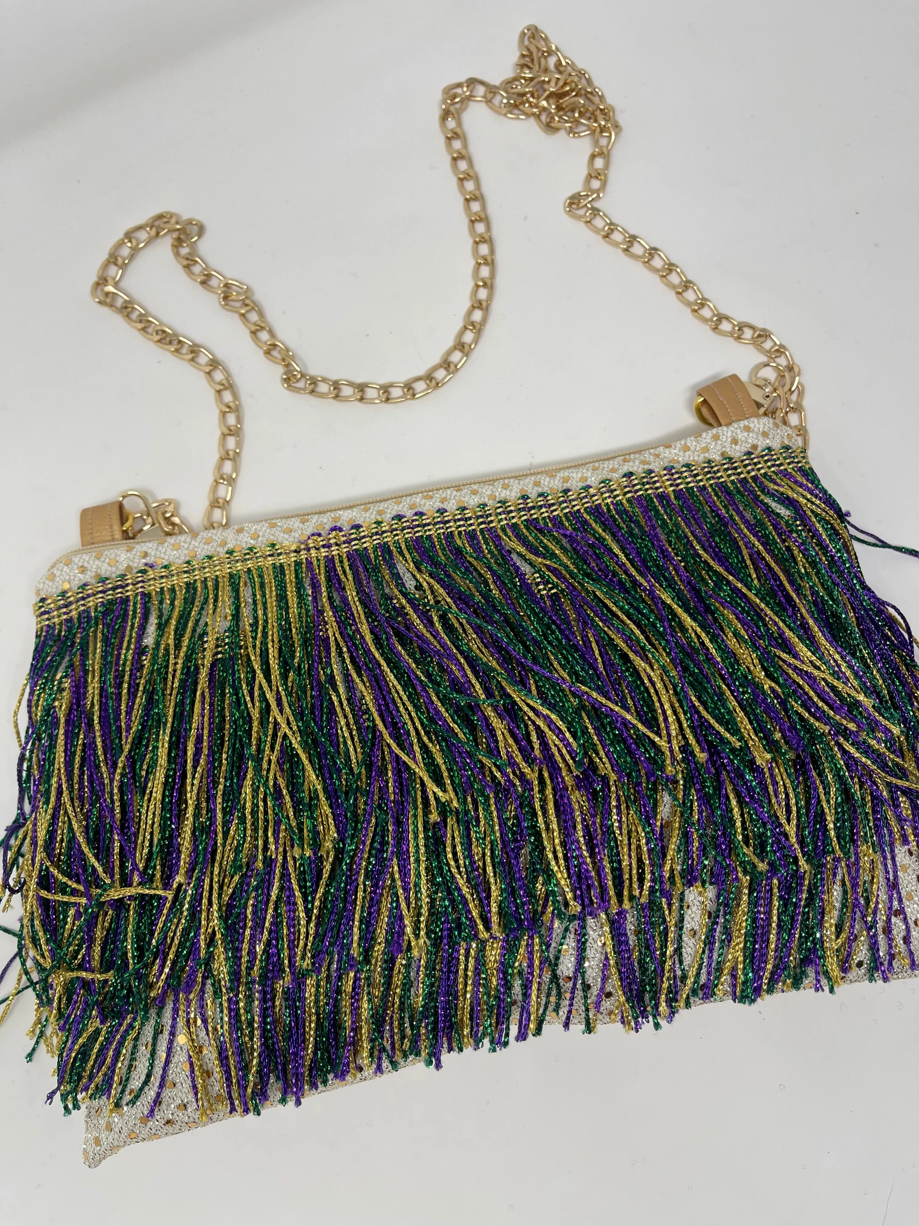 Mardi Gras Fringe Bag GOLD body base